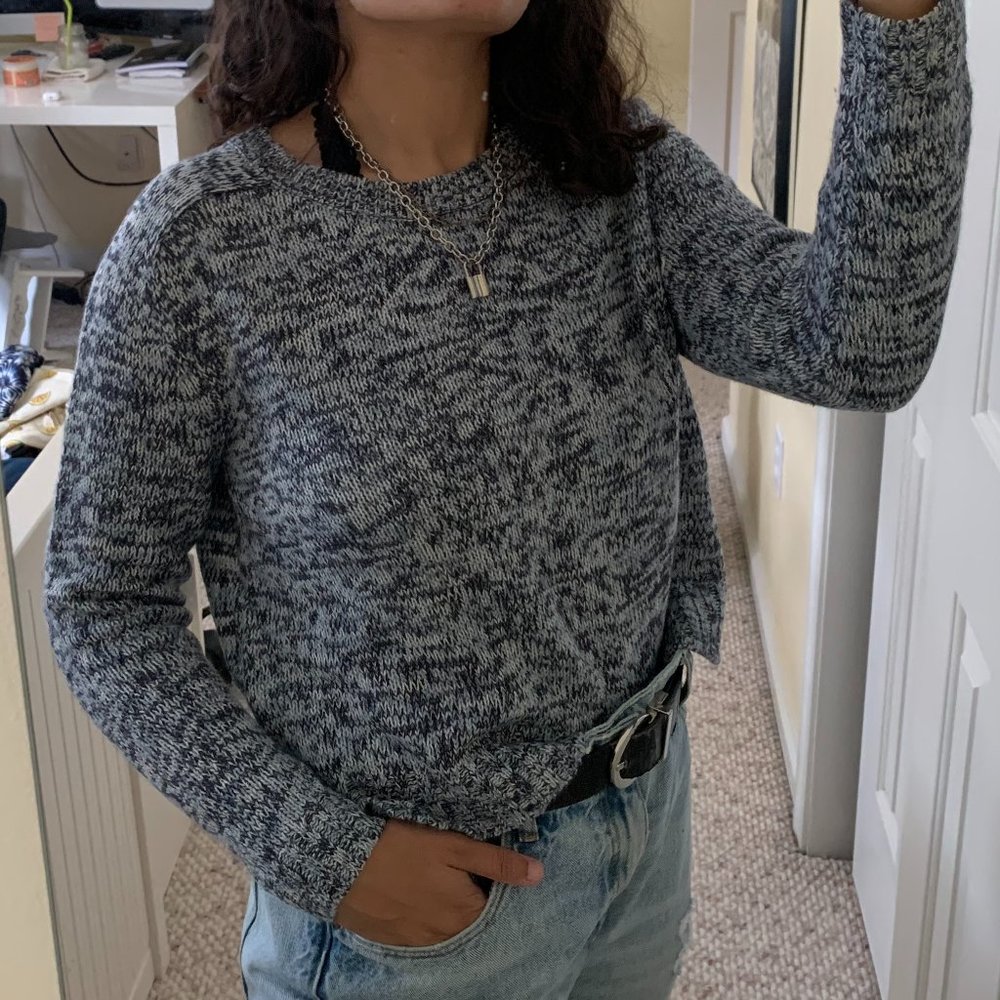 Blue knit sweater